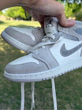 Nike Air Jordan 1s - White and Gray Sneakers